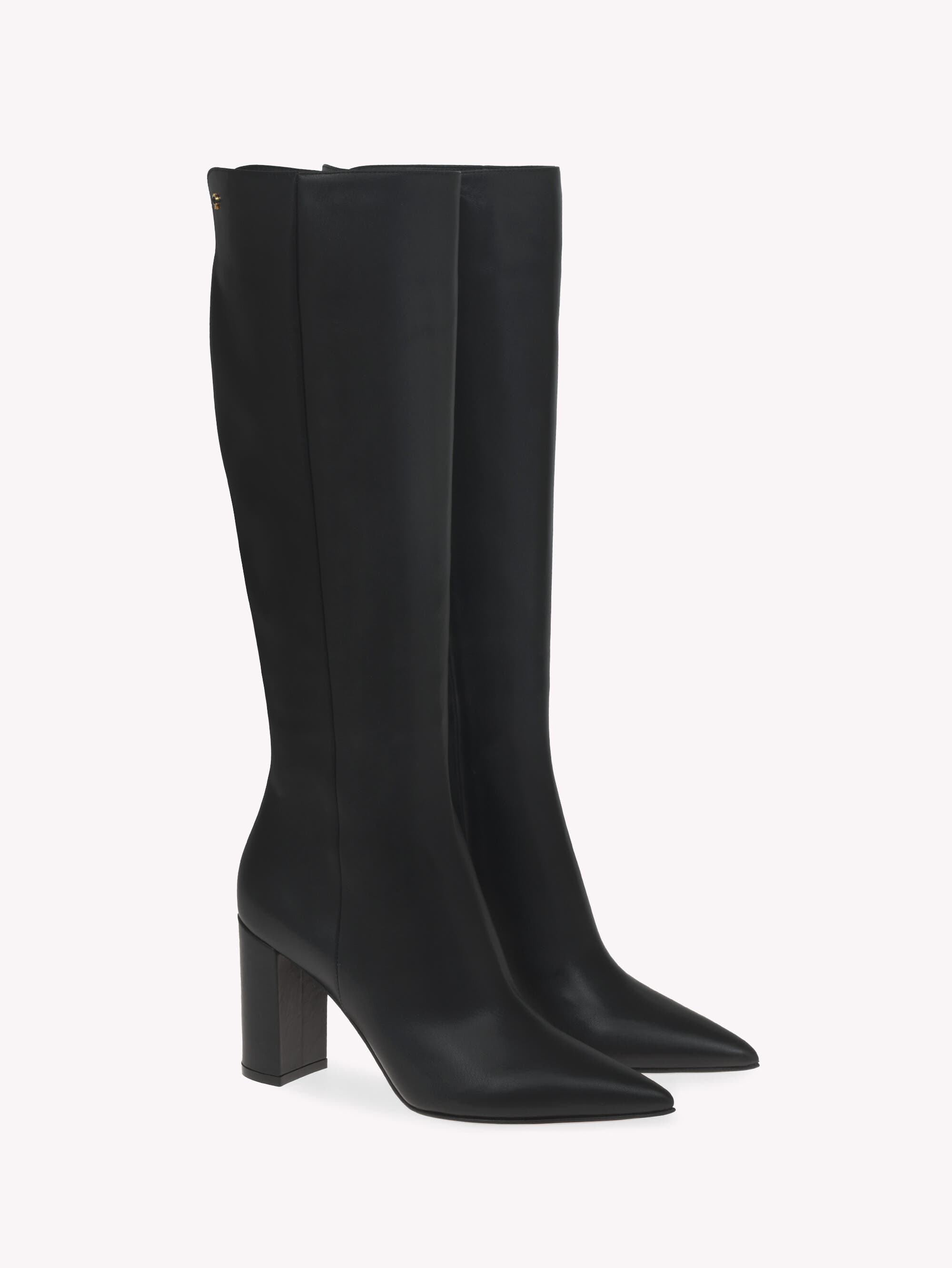 Lyell Boots, Alternate, color, Black Calf Leather