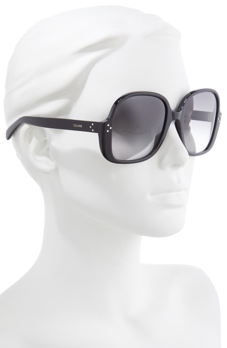 CELINE 58mm Gradient Round Sunglasses, Alternate, color, 