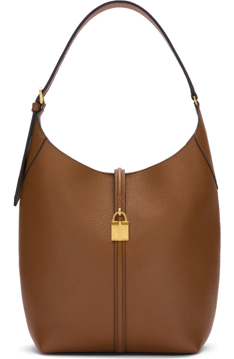 DeMellier The Siena Leather Bucket Bag, Main, color, Tan