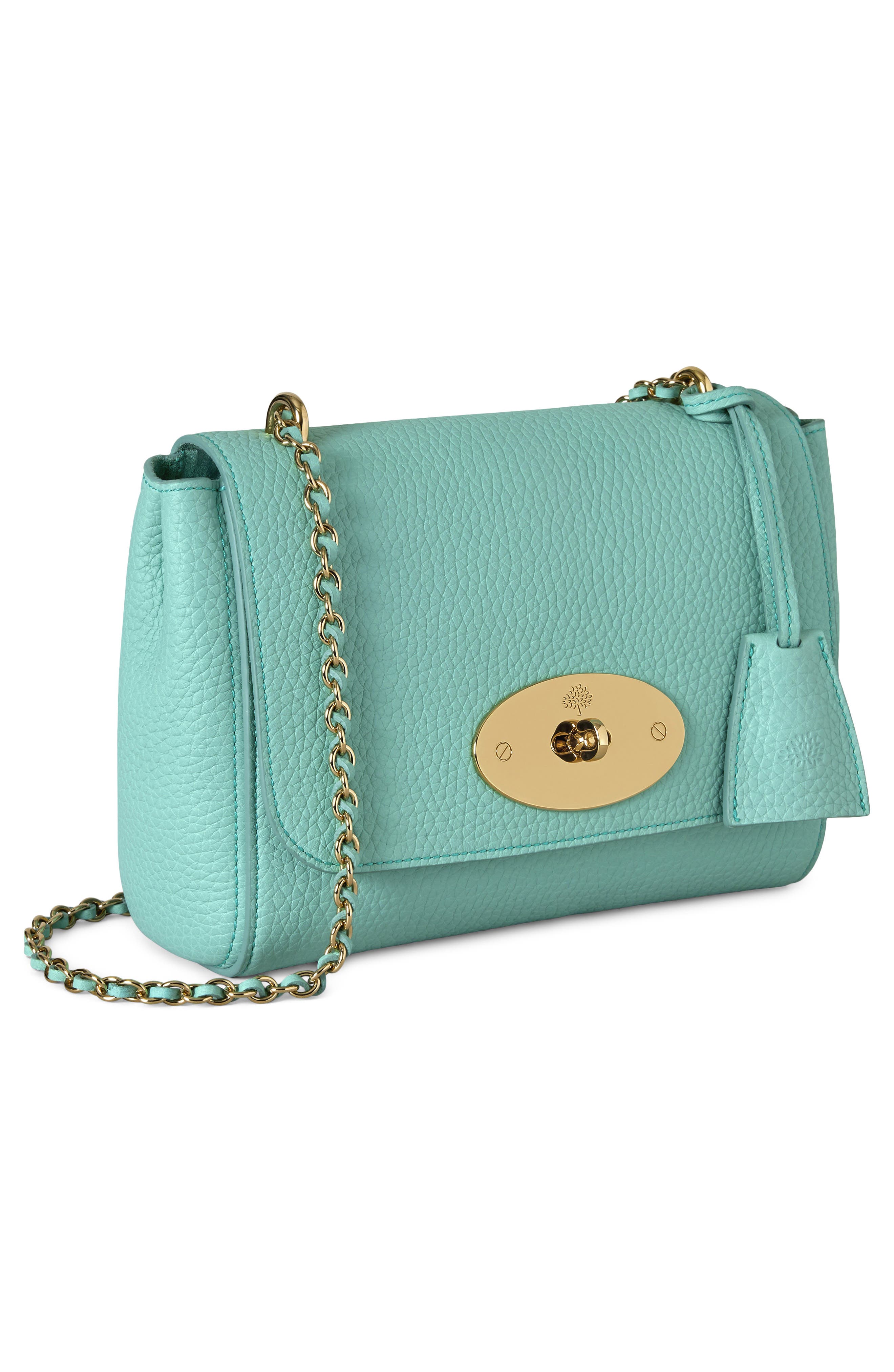 Lily Heavy Grain Leather Satchel, Alternate, color, MARINA BLUE