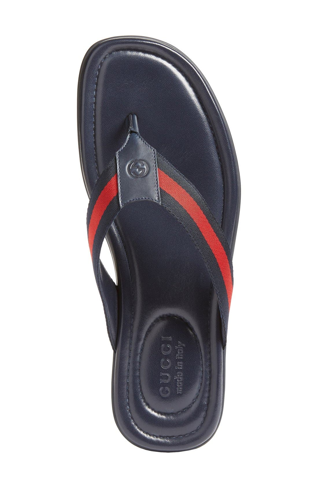 Flip Flop, Alternate, color, BLUE LEATHER