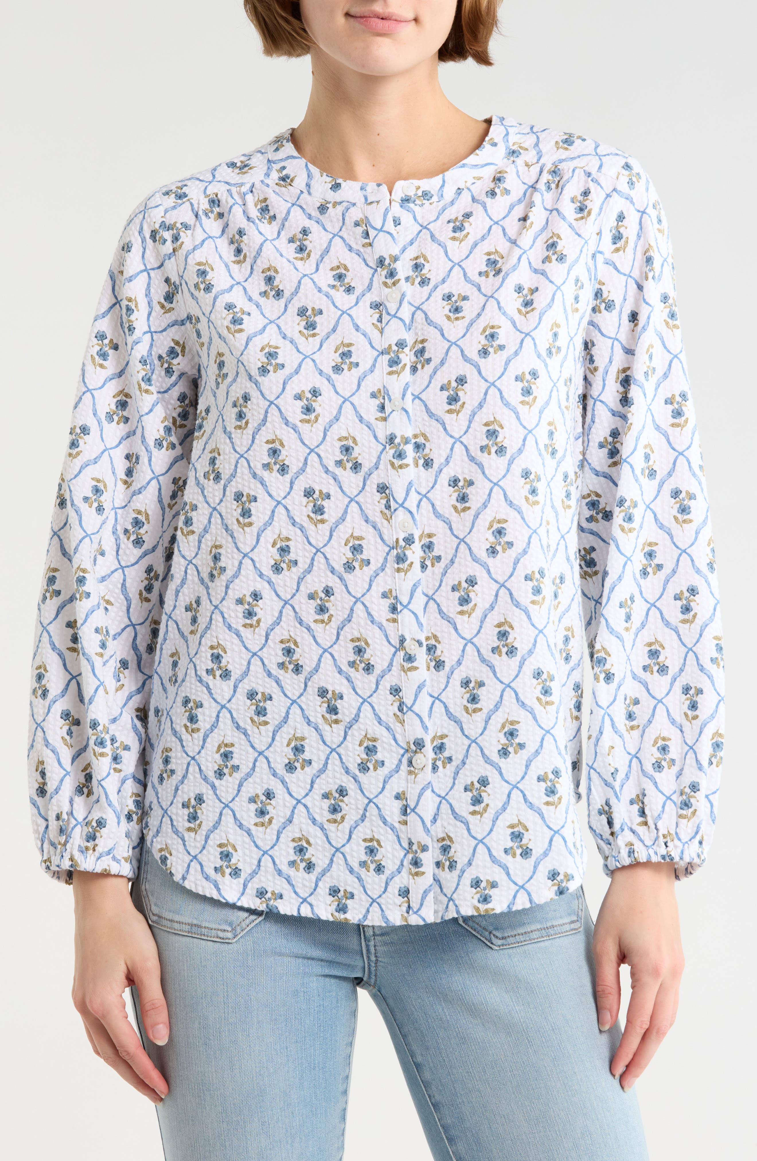 Lucky Brand Print Button-Up Shirt