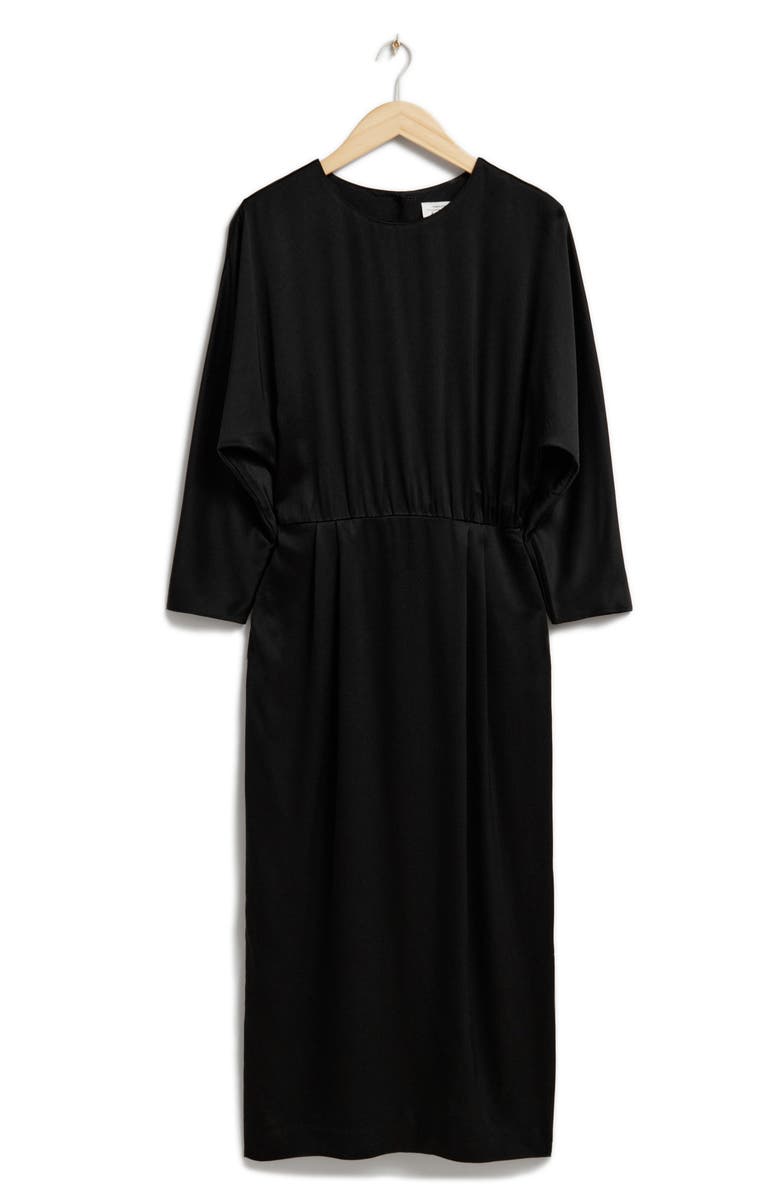 & Other Stories Long Sleeve Dress, Main, color, Black