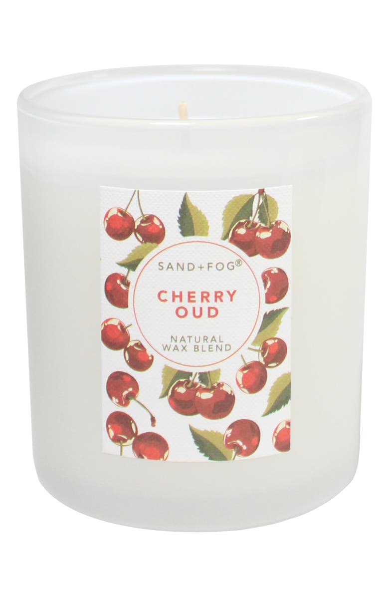 SAND AND FOG Scented Glass Jar Candle, Main, color,