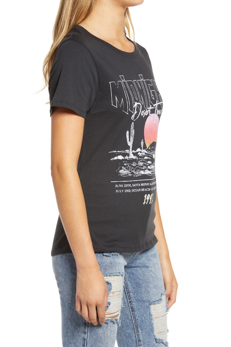 Midnight Desert Tour Women's Graphic Tee, Alternate, color, OFF BLACK