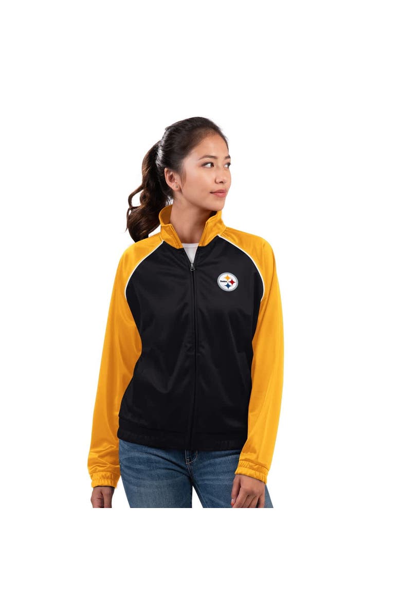 G-III 4HER BY CARL BANKS Women's G-III 4Her by Carl Banks Black Pittsburgh Steelers Replay Full-Zip Track Jacket, Main, color, Black
