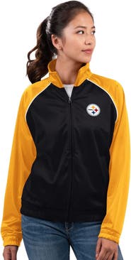 G-III 4HER BY CARL BANKS Women's G-III 4Her by Carl Banks Black Pittsburgh Steelers Replay Full-Zip Track Jacket