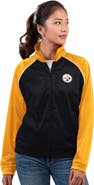 G-III 4HER BY CARL BANKS Women's G-III 4Her by Carl Banks Black Pittsburgh Steelers Replay Full-Zip Track Jacket