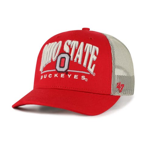 Men's '47 Scarlet Ohio State Buckeyes Arid Adjustable Trucker Hat
