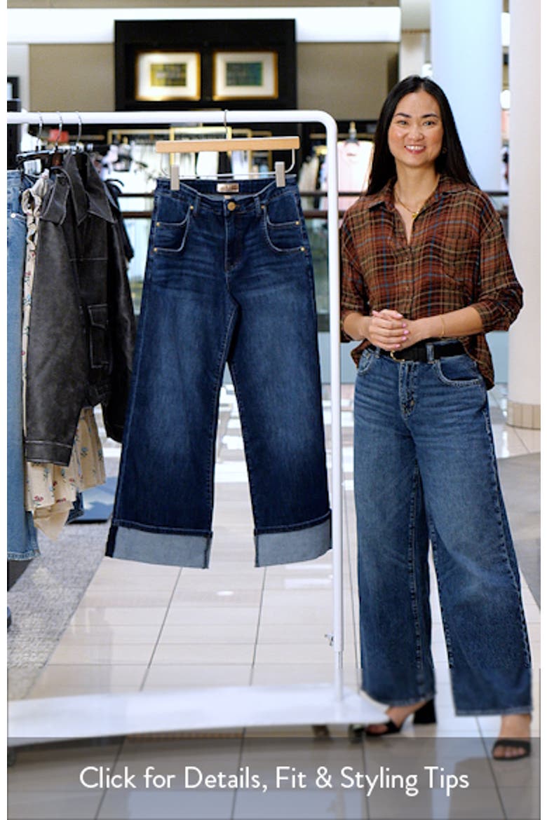Meg High Waist Cuffed Hem Wide Leg Jeans video