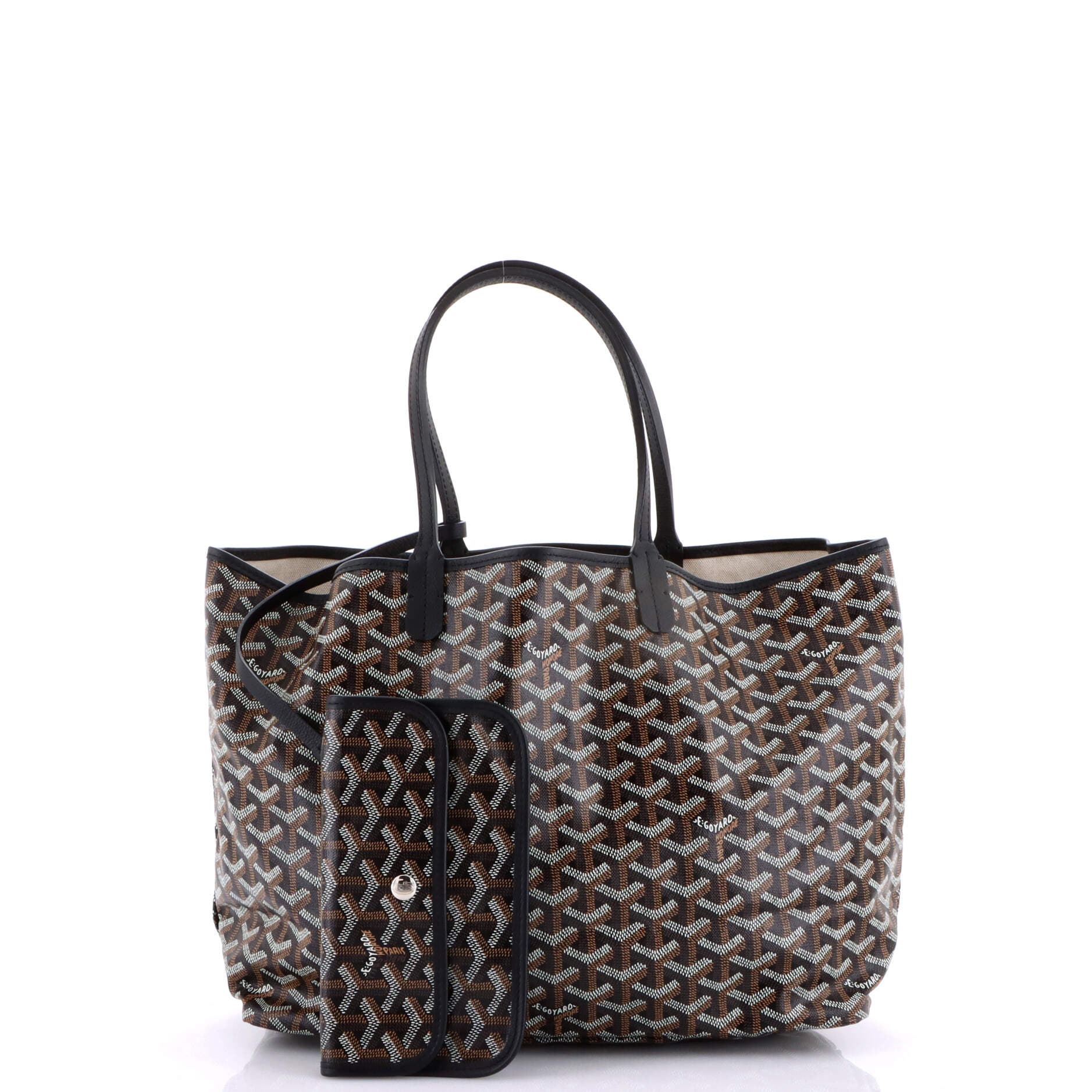 Pre-Owned Goyard Saint Louis Tote Coated Canvas PM, Alternate, color, Black