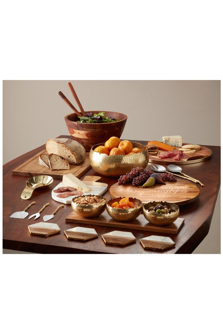 Acacia Wood Cutting Board, Alternate, color, BROWN MULTI