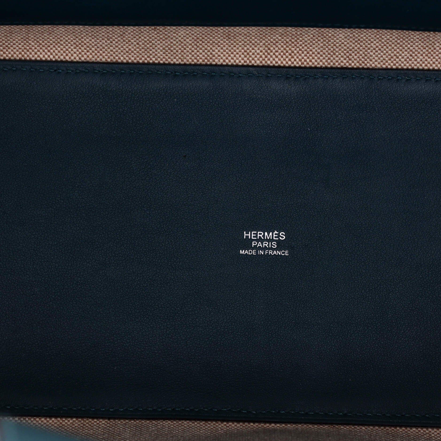 Pre-Owned Hermes Cabas H en Biais Tote Tufted Motif Canvas with Leather 40, Alternate, color, 