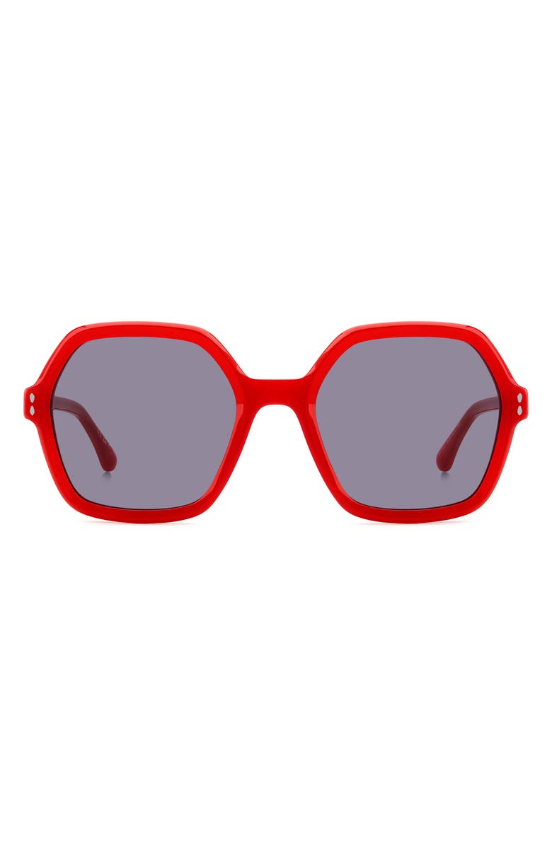 Isabel Marant 55mm Gradient Square Sunglasses, Main, color, Red/ Violet