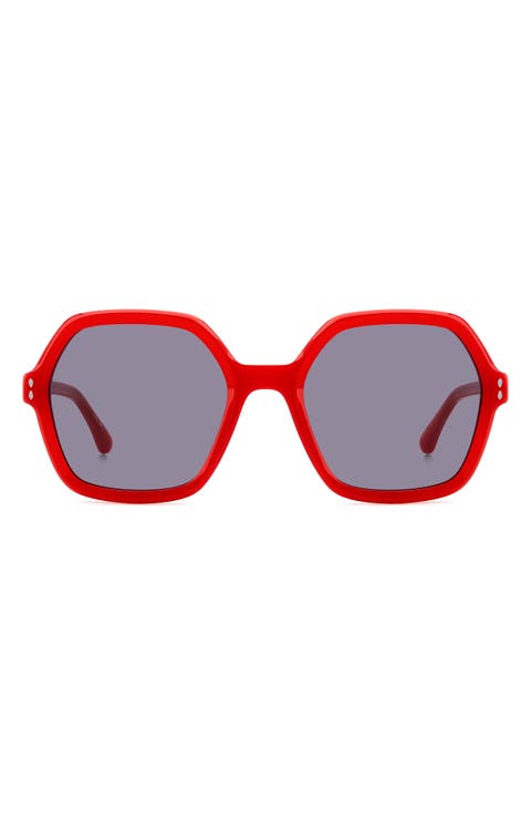 55mm Gradient Square Sunglasses