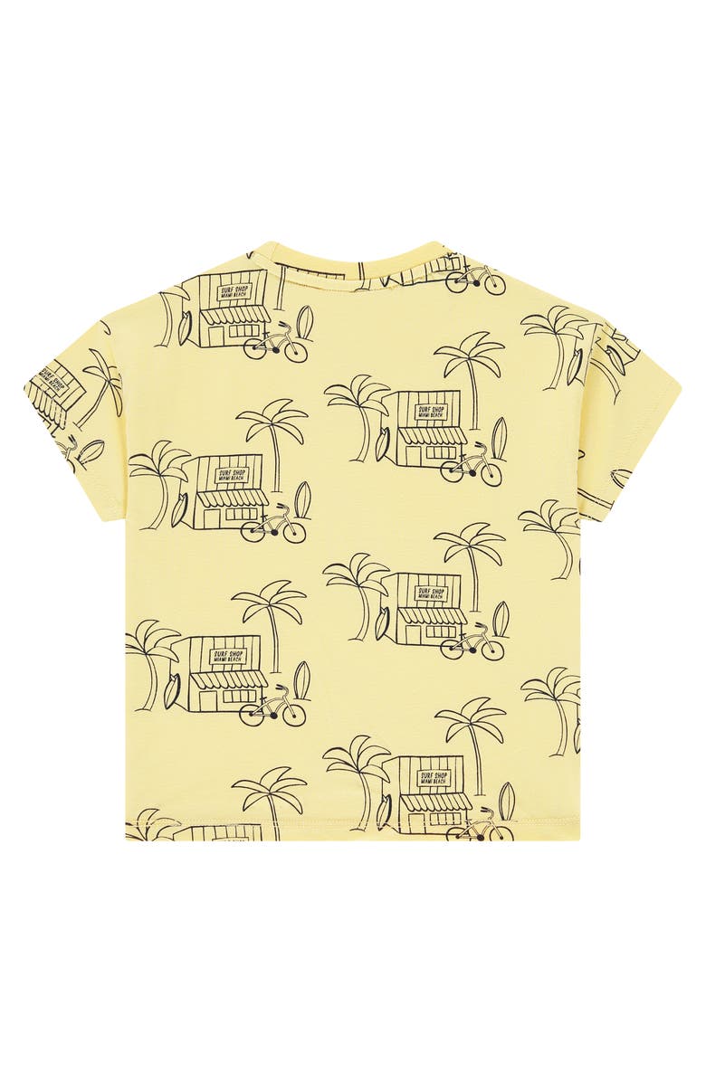 Stains and Stories by Babyface Allover Surf Shop Graphic T-Shirt, Alternate, color, Yellow