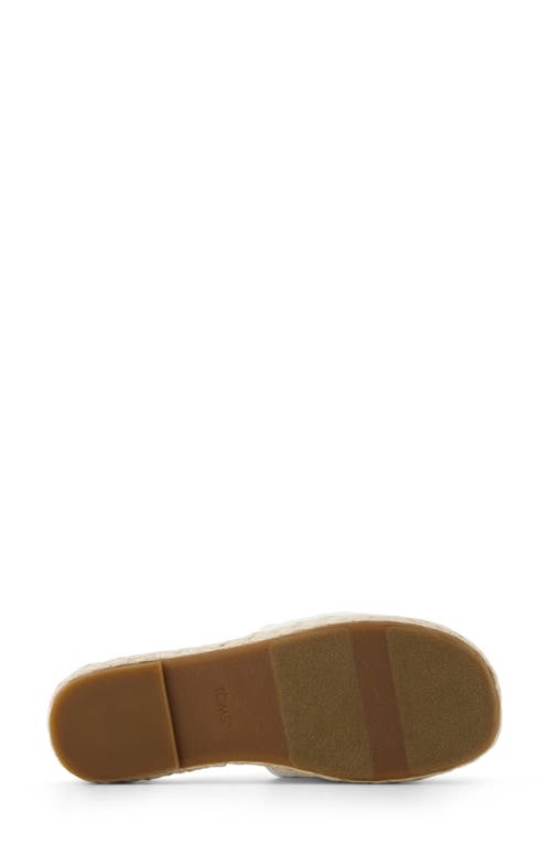 Toms Abby Plaftorm Slide Sandal In White
