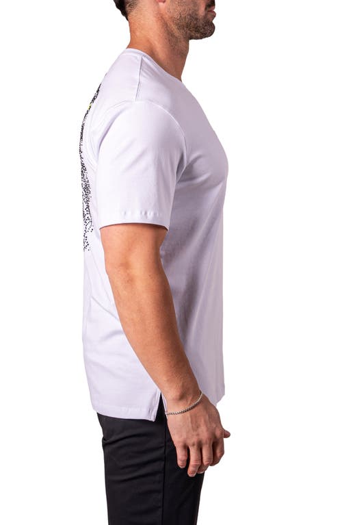 Maceoo Neon Asad Embellished T-shirt In Purple