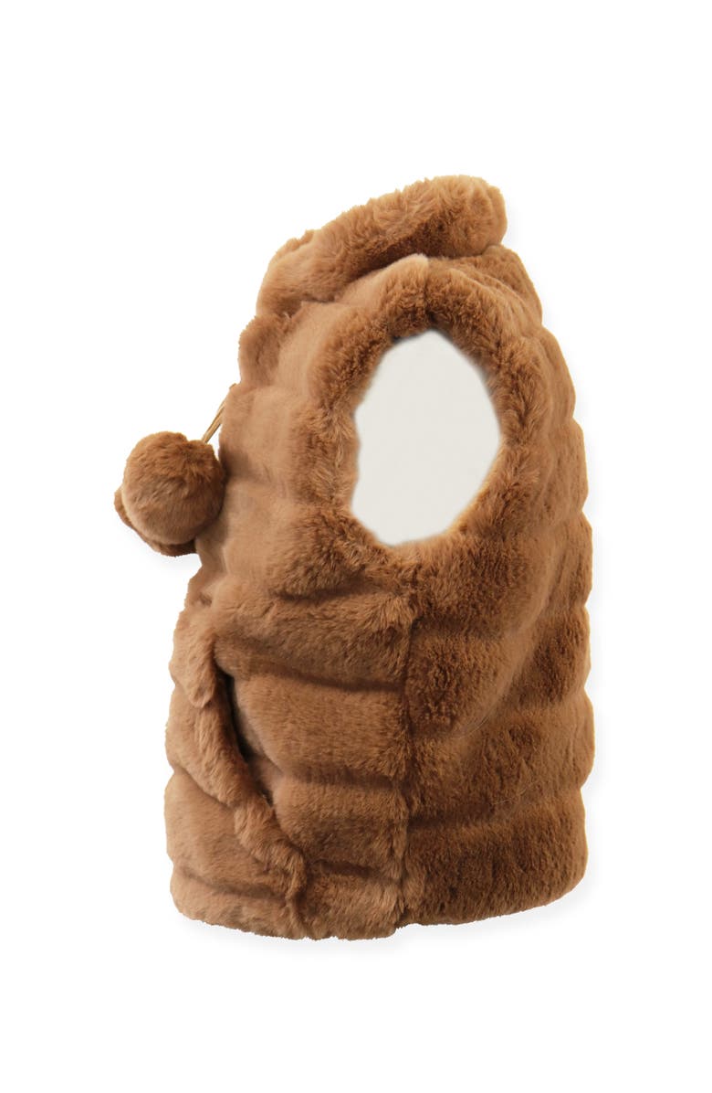 Widgeon Faux Fur Zip Front Vest, Alternate, color, Chocolate Eclair