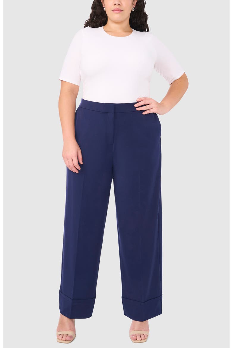 Cuffed Wide Leg Pants, Alternate, color, CLASSIC NAVY