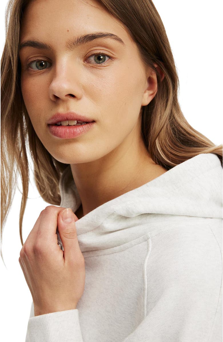 COTTON ON BODY Women's Active Raglan Zip Through Hoodie, Alternate, color, Light Grey Marle