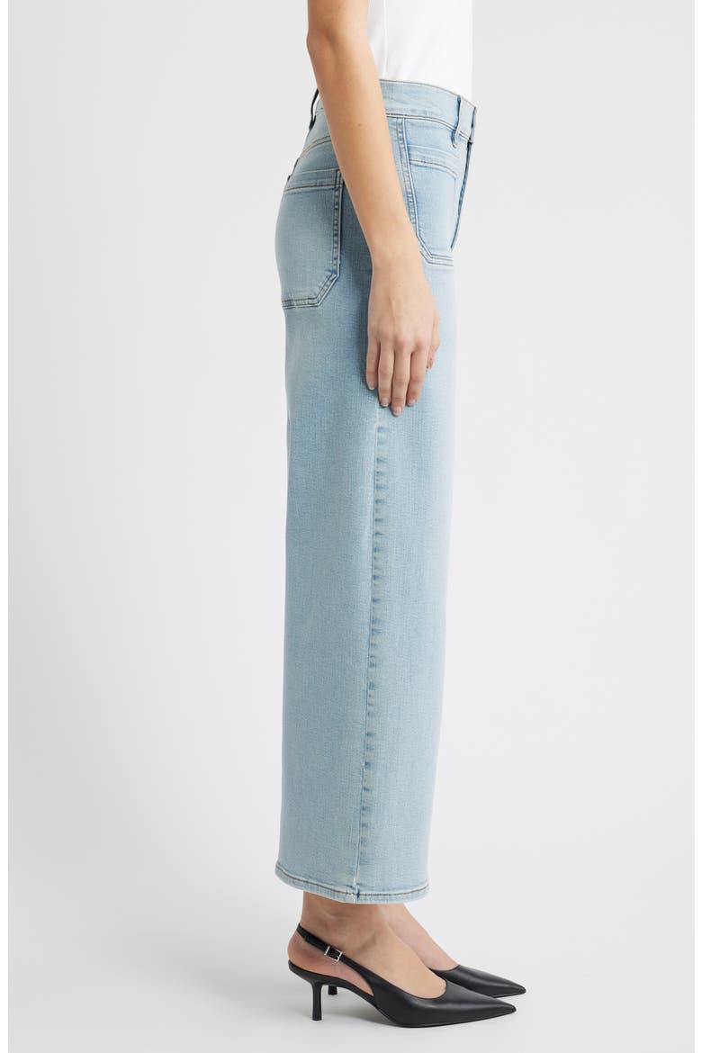 Le Pixie Slim Palazzo Patch Pocket High Waist Wide Leg Jeans, Alternate, color, TRIBUTE