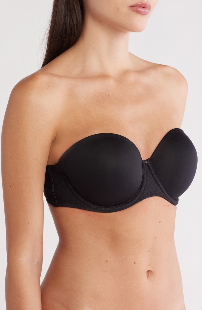 Chantelle Lingerie Full Bust Strapless Underwire Bra, Alternate, color, Black