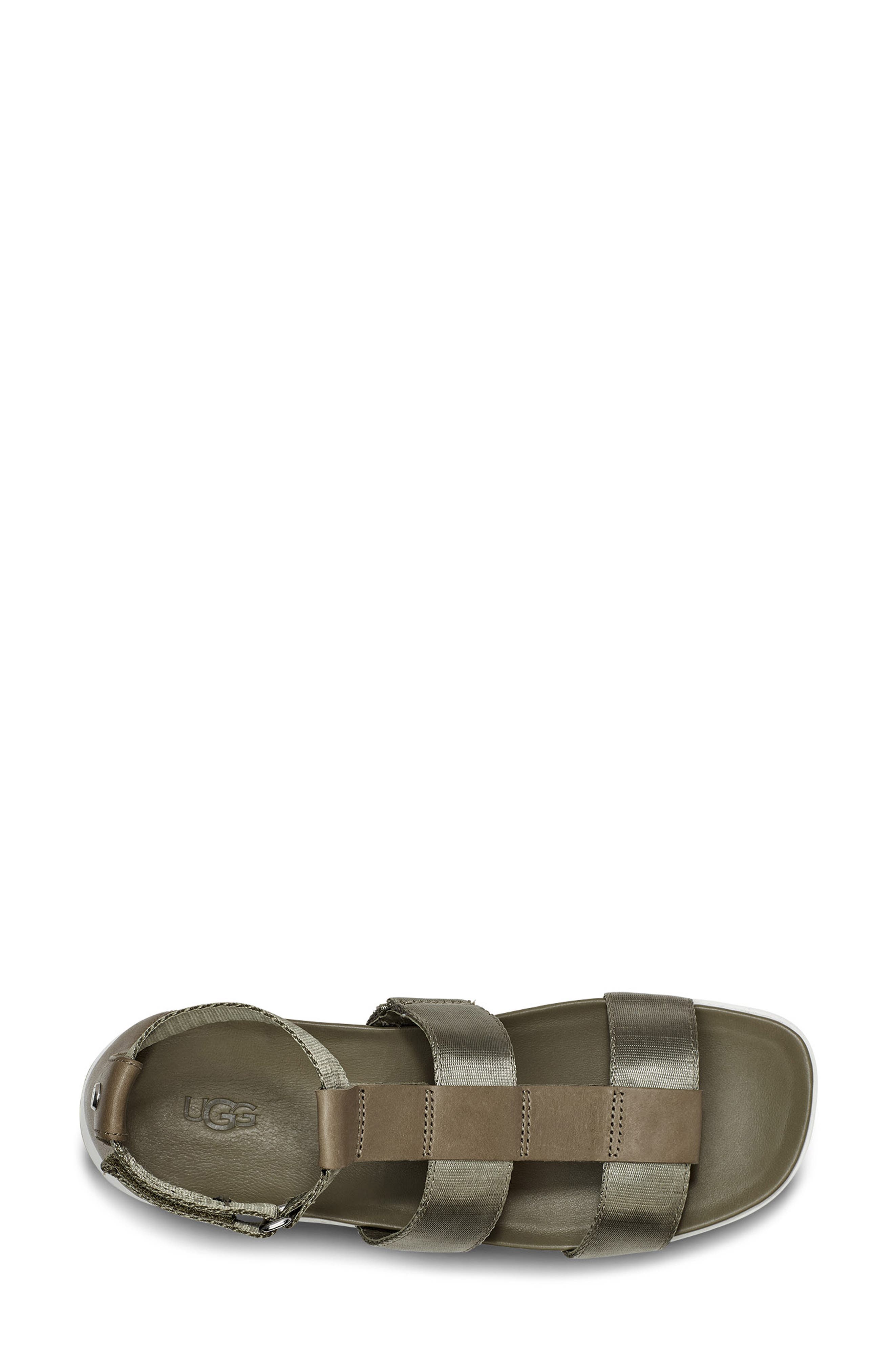 Eeba Platform Sandal, Alternate, color, BURNT OLIVE MESH