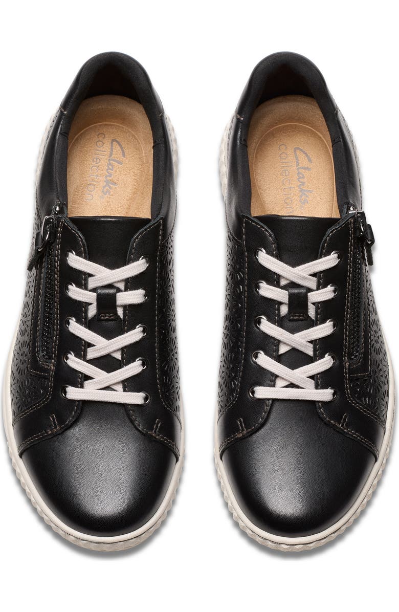 Clarks<sup>®</sup> Caroline Rio Sneaker - Wide Width Available, Alternate, color, Black Leather