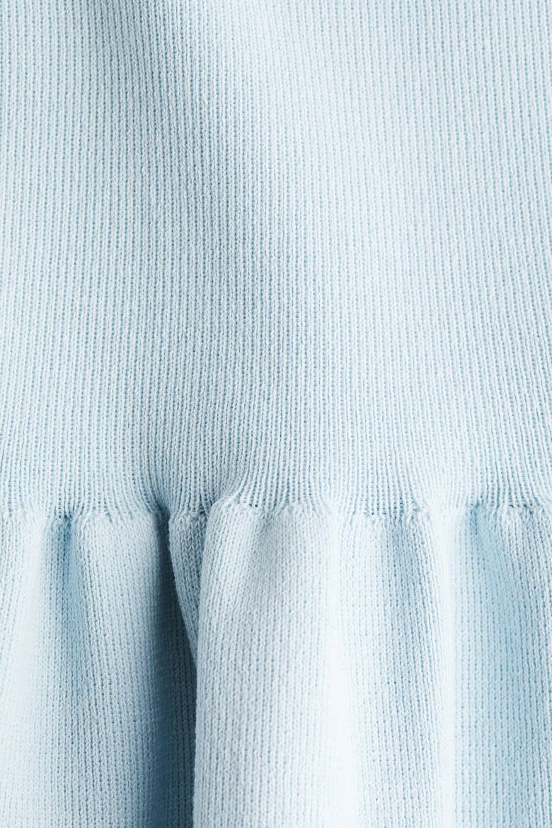 Knitted Peplum Top, Alternate, color, Light blue
