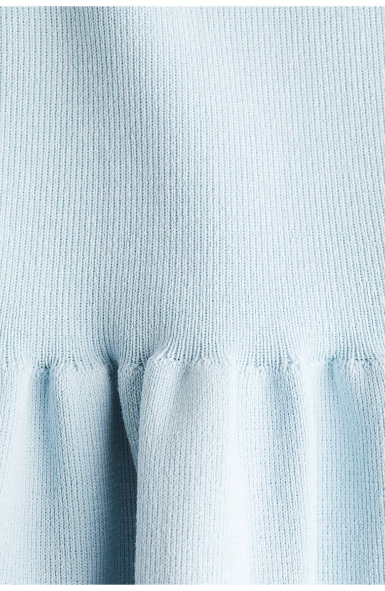 H&M Knitted Peplum Top, Alternate, color, Light Blue