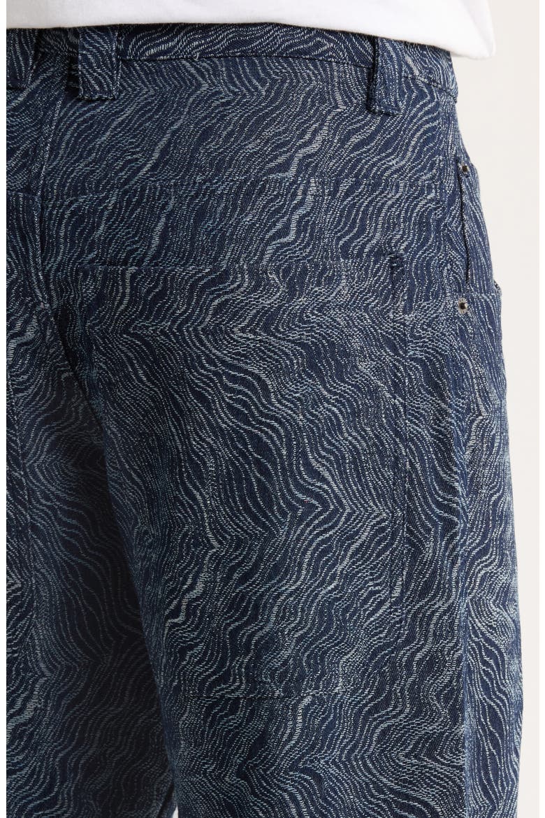 Swirl Jacquard Wide Leg Jeans, Alternate, color, INDIGO