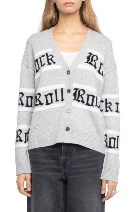 Mirkaz Rock 'N' Roll Jacquard Stripe Wool & Cashmere Cardigan