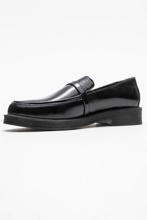 Forever & Always Shoes Galea Buckled Leather Loafers In Black