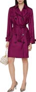 Burberry Long Silk Foxfield Trench Coat