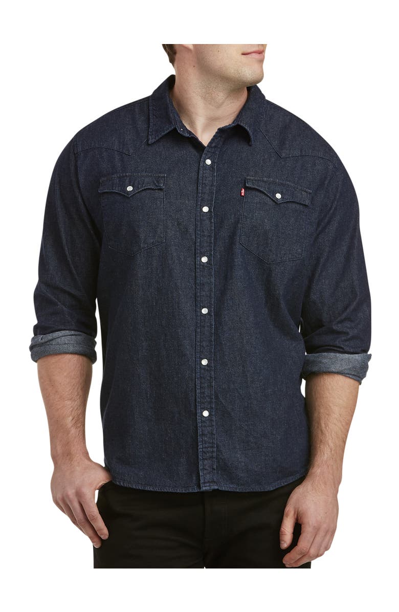 Levi's Big & Tall Rinse Wash Denim Shirt, Main, color, Rinse