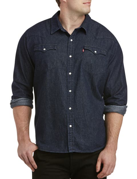 Big & Tall  Rinse Wash Denim Shirt