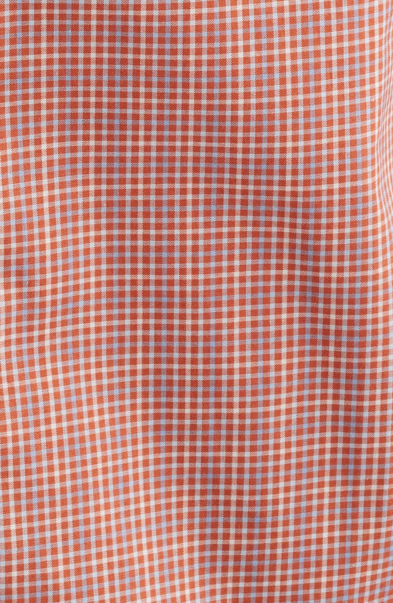 Pendleton Academy Check Pima Cotton Short Sleeve Button-Up Shirt, Alternate, color, Brick/ Blue Plaid
