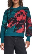 KARL LAGERFELD PARIS Floral Crewneck Sweater