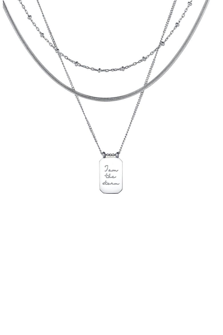 I Am the Storm - Layered Necklace, Main, color, Silver