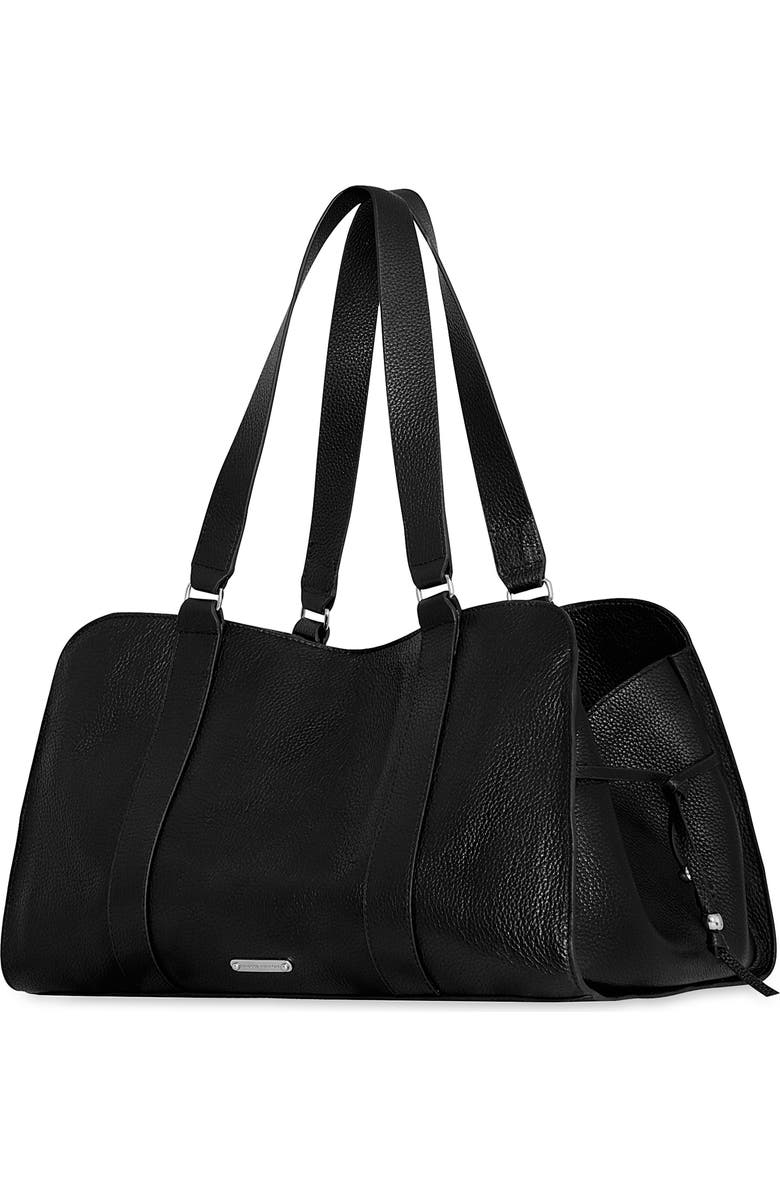 Rebecca Minkoff Cole Studded Leather Satchel, Alternate, color, Black