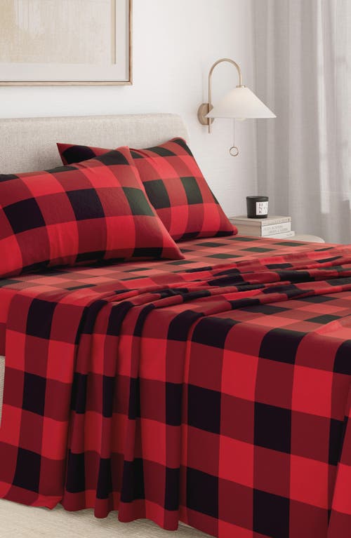 Woven & Weft Turkish Cotton Flannel Plaid Sheet Set