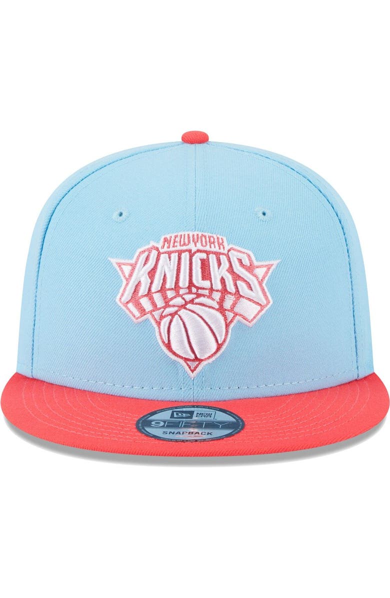 New Era Men's New Era Powder Blue/Red New York Knicks 2-Tone Color Pack 9FIFTY Snapback Hat, Alternate, color, 