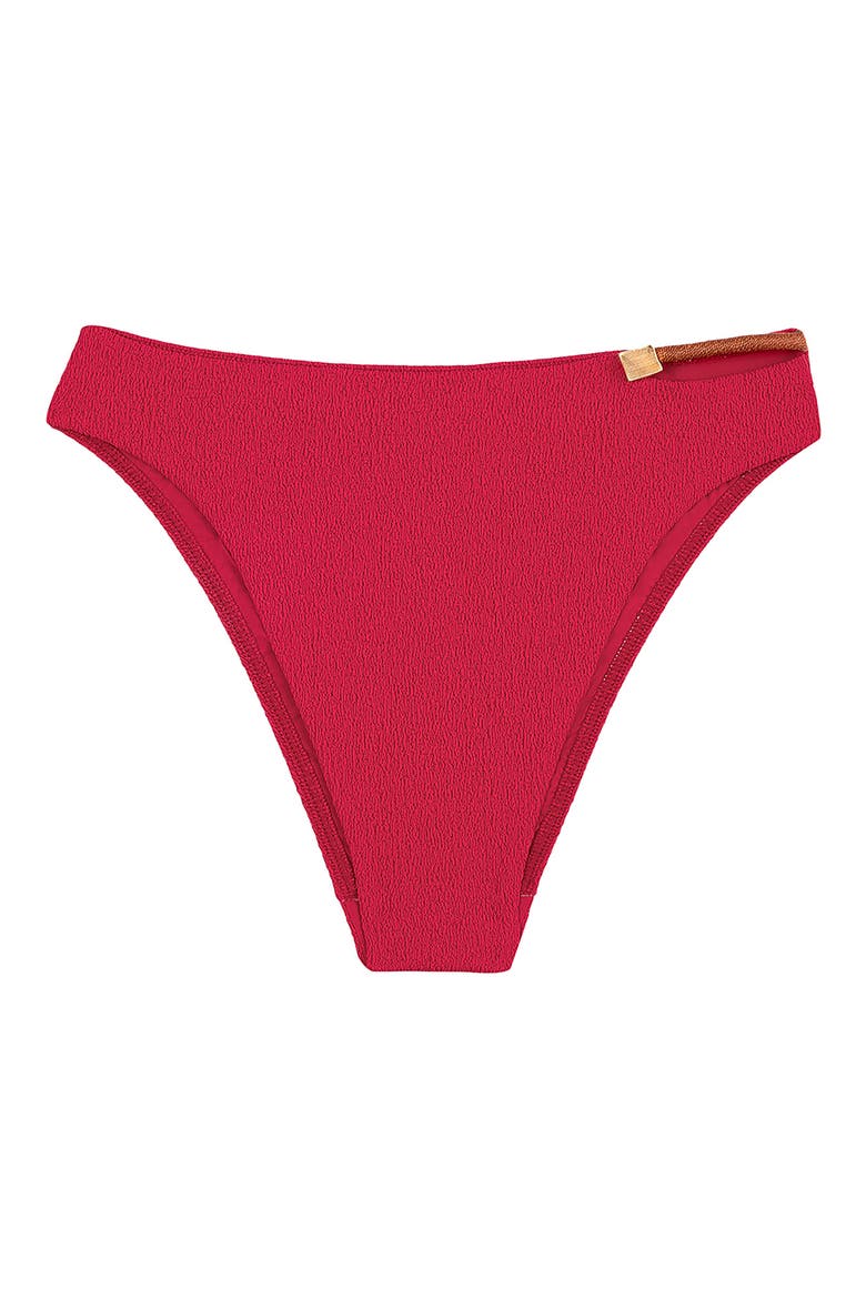 Firenze Aika Gigi Hot High Waist Bikini Bottoms, Alternate, color, RED