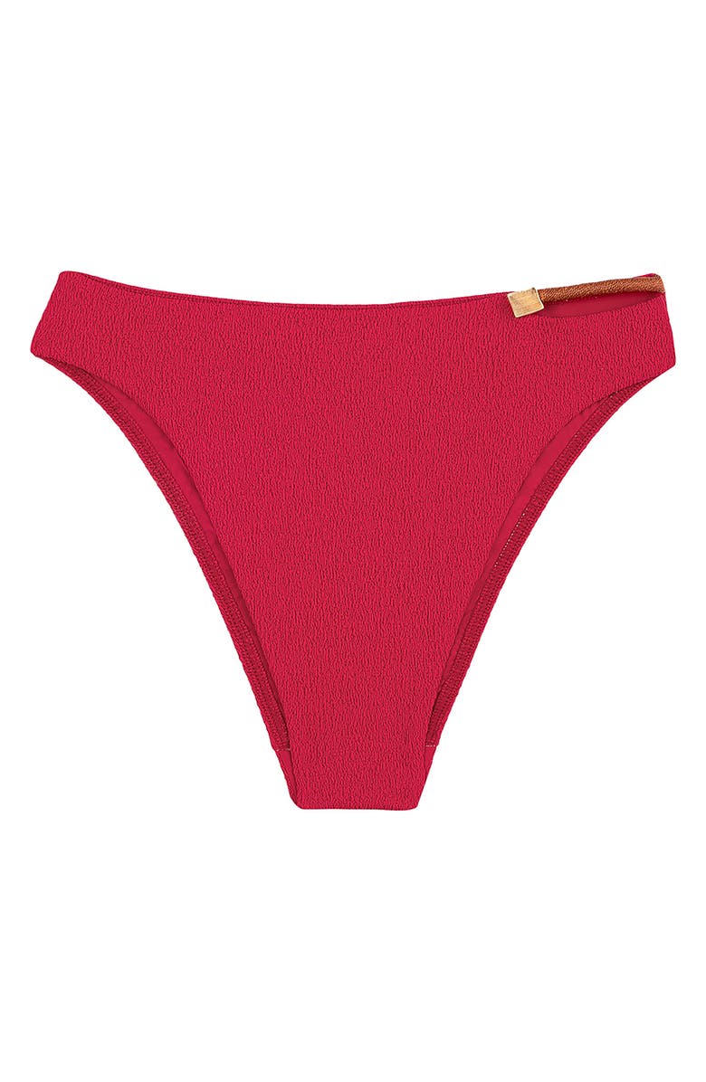 ViX Paula Hermanny Firenze Aika Gigi Hot High Waist Bikini Bottoms, Alternate, color, Red
