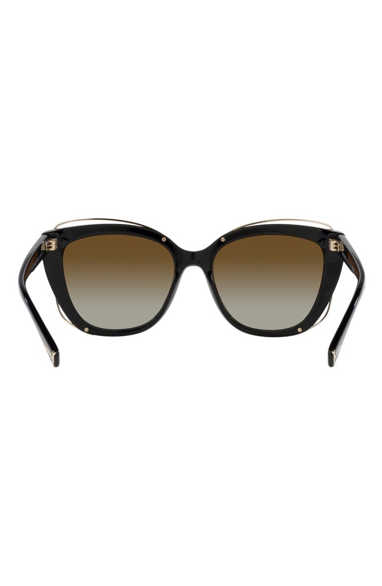 Tiffany & Co. 54mm Gradient Polarized Cat Eye Sunglasses, Alternate, color, Brown Gradient