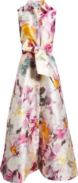 Julia Jordan Floral Satin Gown