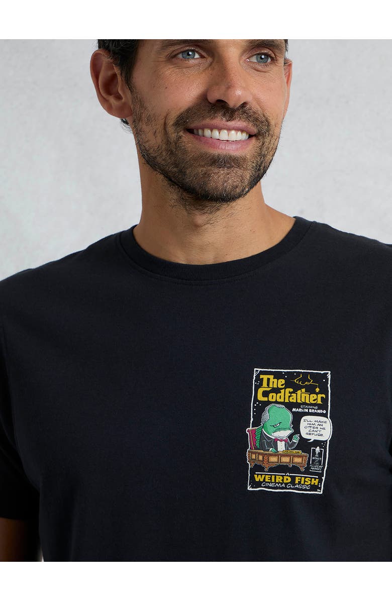 Weird Fish Codfather Heritage Wash Artist T-Shirt, Main, color, Black