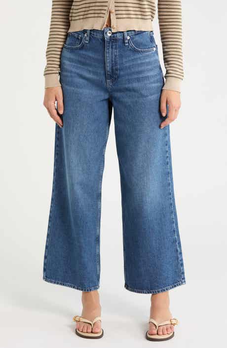 rag & bone/JEAN Annie High Waist Ankle Wide Leg Jeans