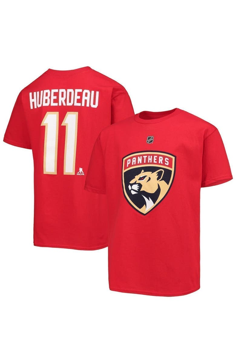 Outerstuff Youth Jonathan Huberdeau Red Florida Panthers Name & Number T-Shirt, Alternate, color, 